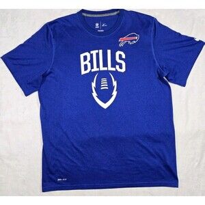 Nike DriFit Buffalo Bills Short Sleeve T Shirt Mens XL Blue